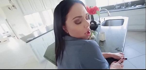  Brooke Beretta tasting her stepsons cock and taking it deep inside her mouth and throat